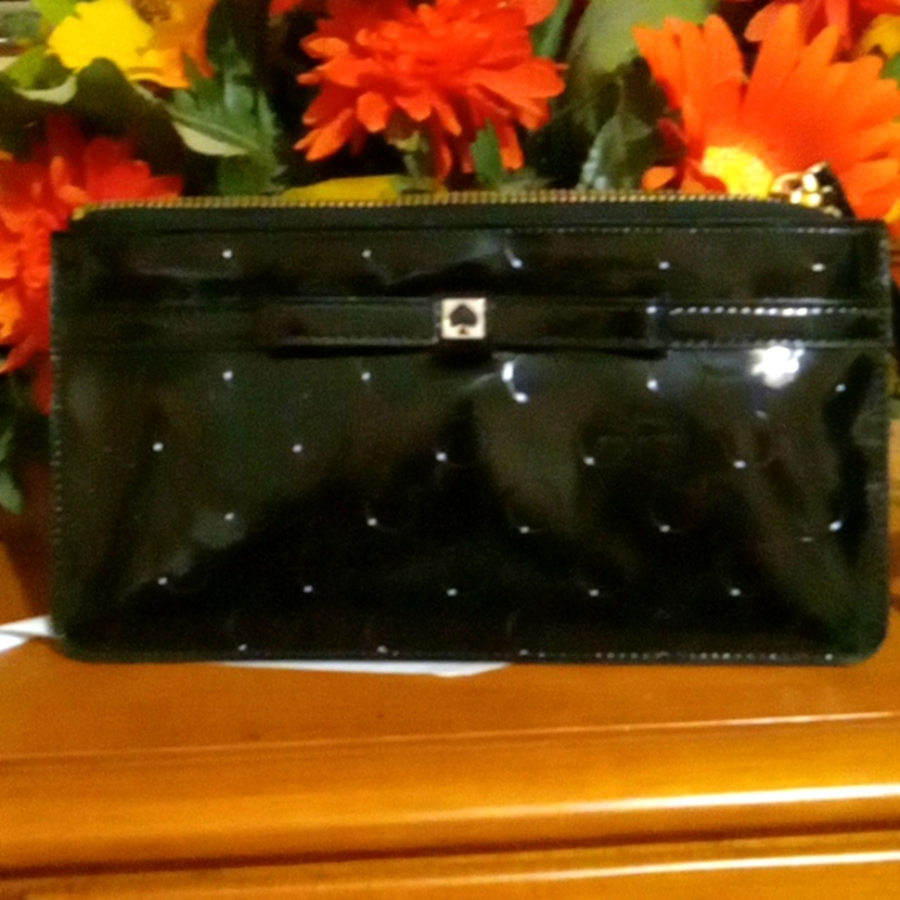 Kate Spade camelia back street wrist bag polka dot letter print